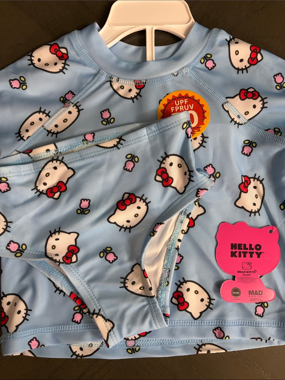 Hello Kitty Light Blue Long Sleeve Rashguard Set - Picture 6 of 11